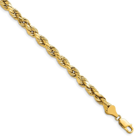 14k 5.5mm Semi-solid D/C Rope Chain-WBC-DH040-8