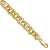 14k Double Link Charm Bracelet-WBC-DO508-8