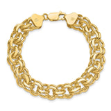 14k Double Link Charm Bracelet-WBC-DO509-8