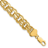 14k Double Link Charm Bracelet-WBC-DO509-7