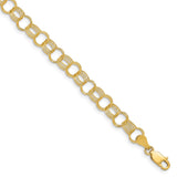 14k Solid Triple Link Charm Bracelet-WBC-DO532-7