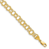 14k Solid Triple Link Charm Bracelet-WBC-DO537-8