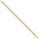 14k Hollow Double Link Charm Bracelet-WBC-DO540-8