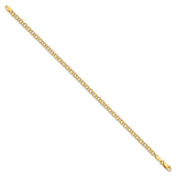 14k 3.5mm Solid Double Link Charm Bracelet-WBC-DO554-7