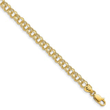 14k 7in 4.75mm Solid Double Link Charm Bracelet-WBC-DOH16-7