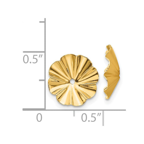 14k Polished Fancy Earring Jackets-WBC-E1017