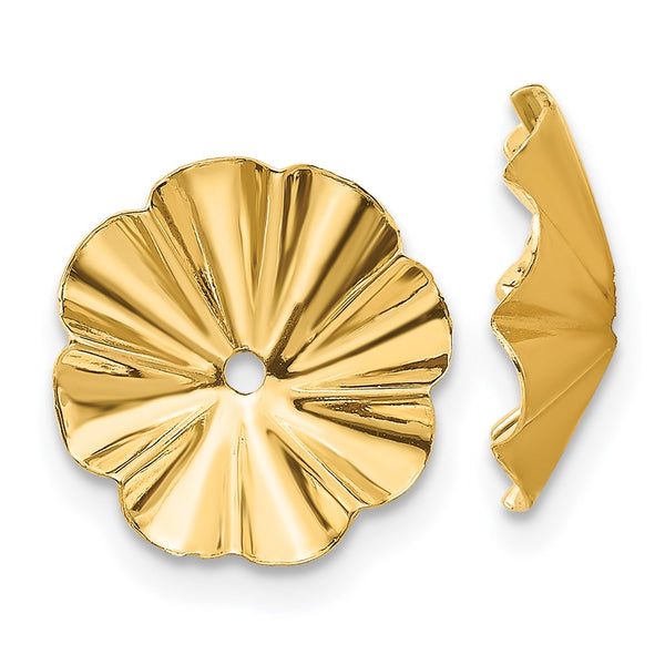 14k Polished Fancy Earring Jackets-WBC-E1017