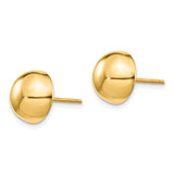 14k Polished 10mm Half Ball Post Earrings-WBC-E1034