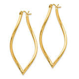 14k Fancy Tube Hoop Earrings-WBC-E783