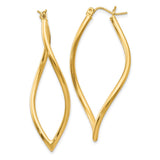 14k Fancy Tube Hoop Earrings-WBC-E783