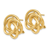 14k Love Knot Tube Earrings-WBC-E827