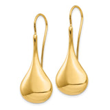 14k Polished Abstract Wire Earrings-WBC-E857