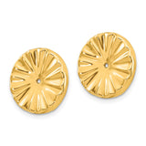 14k Polished Sunburst Earring Jackets-WBC-E897J