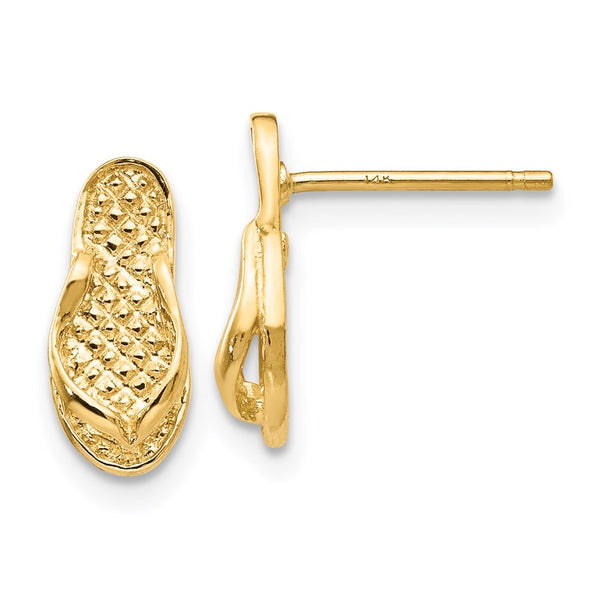 14k Flip Flop Earrings-WBC-E904