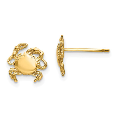 14k Crab Earrings-WBC-E907