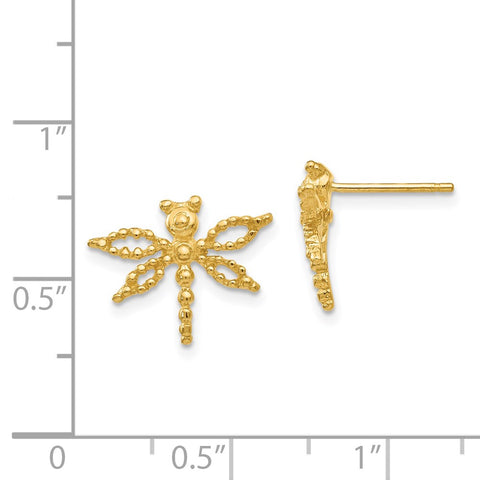 14k Dragonfly Post Earrings-WBC-E910