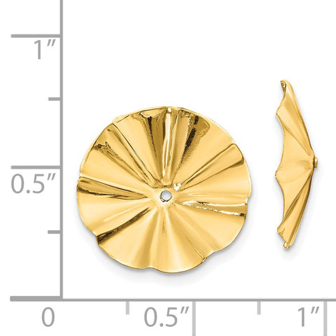 14k Polished Fancy Earring Jackets-WBC-E992