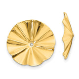 14k Polished Fancy Earring Jackets-WBC-E992