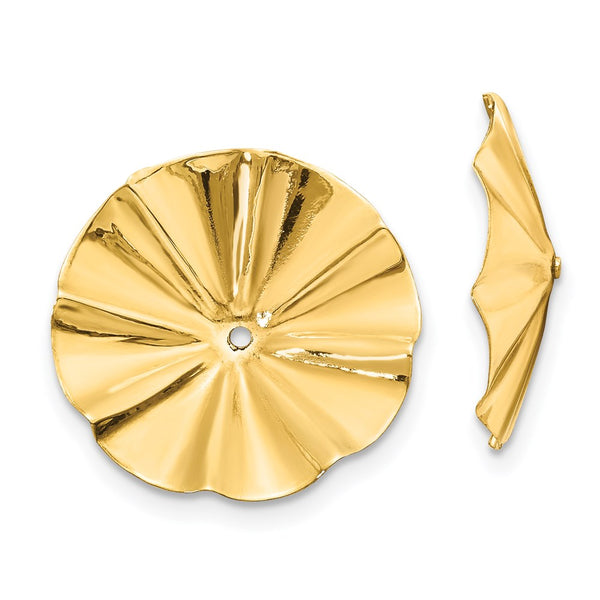 14k Polished Fancy Earring Jackets-WBC-E992