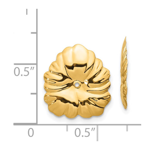 14k Polished Fancy Earring Jackets-WBC-E993