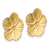 14k Polished Fancy Earring Jackets-WBC-E995