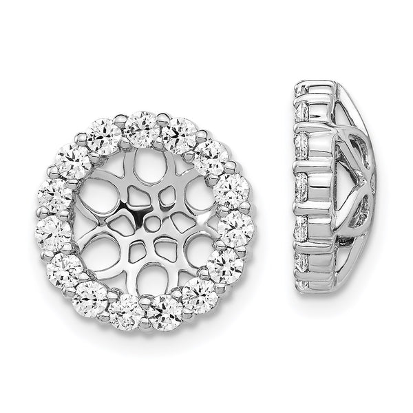 14k White Gold Diamond Earring Jackets-WBC-EJM5310-110-WA