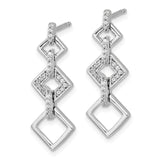 14k White Gold Diamond Fancy Dangle Earrings-WBC-EM3720-014-WA