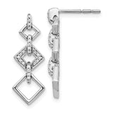 14k White Gold Diamond Fancy Dangle Earrings-WBC-EM3720-014-WA