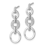 14k White Gold Diamond Fancy Dangle Earrings-WBC-EM3721-014-WA