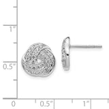 14k White Gold Diamond Love Knot Earrings-WBC-EM3834-050-WA