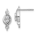14k White Gold Diamond Fancy Earrings-WBC-EM3838-025-WA