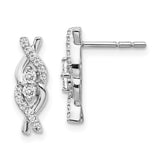 14k White Gold Diamond Fancy Earrings-WBC-EM3840-025-WA