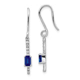 14k White Gold Diamond and Sapphire Fancy Earrings-WBC-EM3875-SA-014-WA