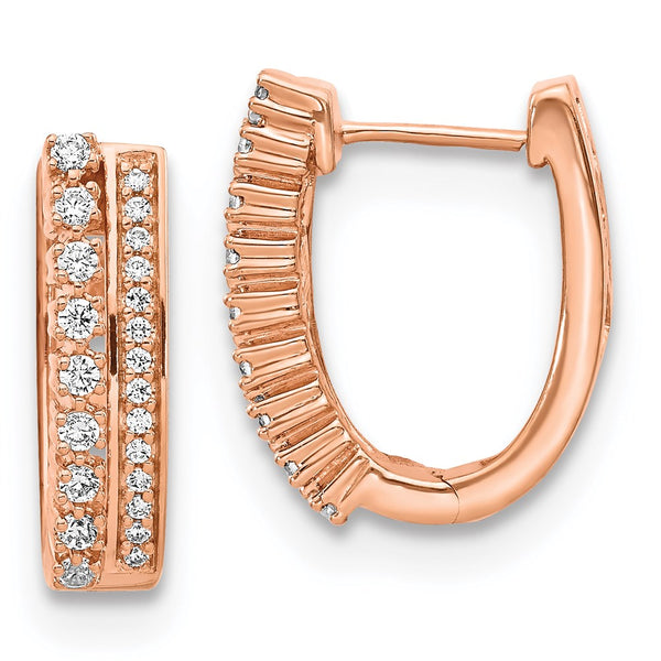 14k Rose Gold Diamond Fancy Hoop Earrings-WBC-EM3884-050-RA