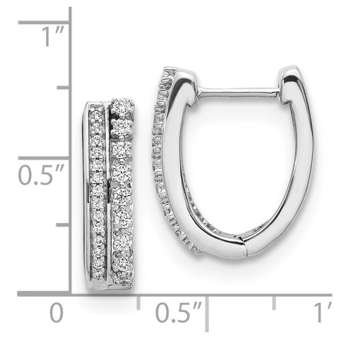 14k White Gold Diamond Fancy Hoop Earrings-WBC-EM3884-050-WA