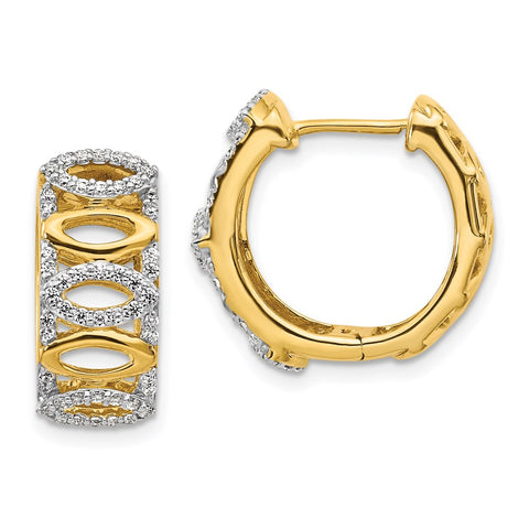 14k Diamond Fancy Hoop Earrings-WBC-EM3886-045-YA