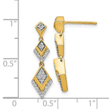 14k Diamond Fancy Post Dangle Earrings-WBC-EM3905-025-YA