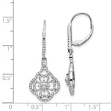 14k White Gold Diamond Fancy Leverback Earrings-WBC-EM3946-055-WA