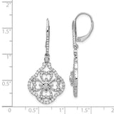 14k White Gold Diamond Fancy Leverback Earrings-WBC-EM3946-100-WA