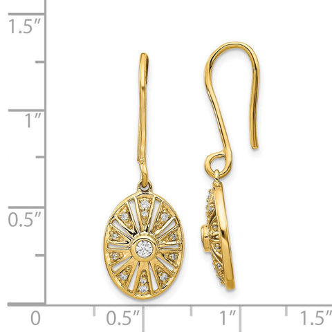 14k Diamond Vintage Earrings-WBC-EM3948-020-YA