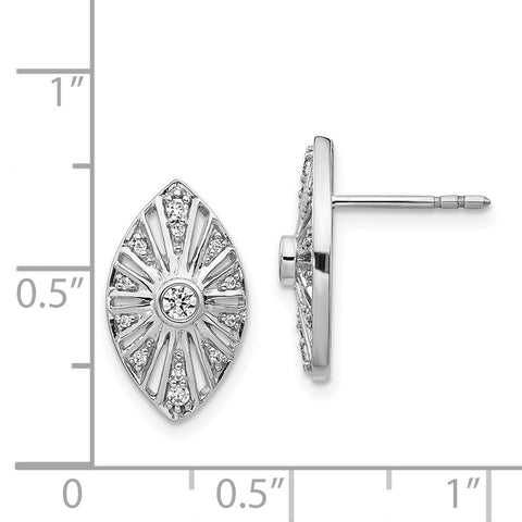14k White Gold Diamond Vintage Earrings-WBC-EM3953-020-WA