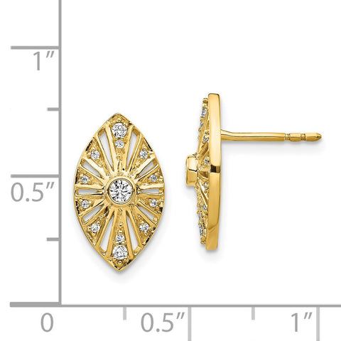 14k Diamond Vintage Earrings-WBC-EM3953-020-YA
