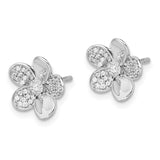 Diamond Flower Earrings