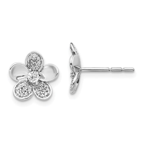 Diamond Flower Earrings