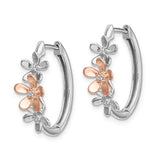 14k Rose and White Gold Diamond Earrings-WBC-EM4038-006-RWA