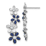 14k White Gold Diamond and Sapphire Earrings-WBC-EM4045-SA-016-WA