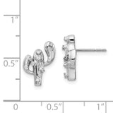 14k White Gold Diamond Cactus Earrings-WBC-EM4048-008-WA