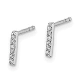 14k White Gold Diamond Initial I Earrings-WBC-EM4169I-004-WA