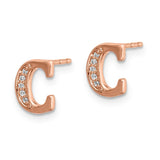 14k Diamond Initial C Earrings-WBC-EM4170C-004-YA