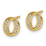 14k Diamond Initial O Earrings-WBC-EM4170O-007-YA